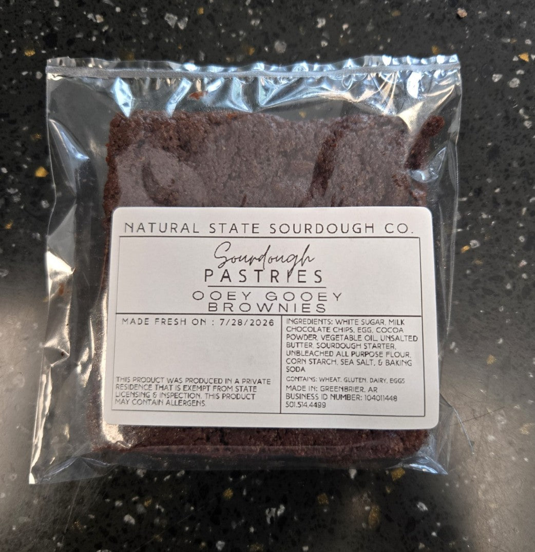 Natural State Sourdough Co. - Oooey Gooey Sourdough Brownie