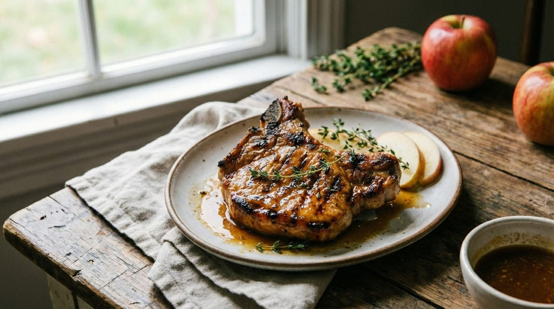 Recipe - Grilled Pork Chops with Apple Cider Glaze