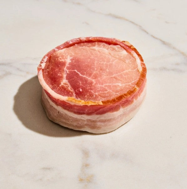 Boneless Bacon Wrapped Pork Loin - Seasoned $12.99 per LB