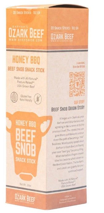 Ozark Beef - Snack Stick Honey BBQ